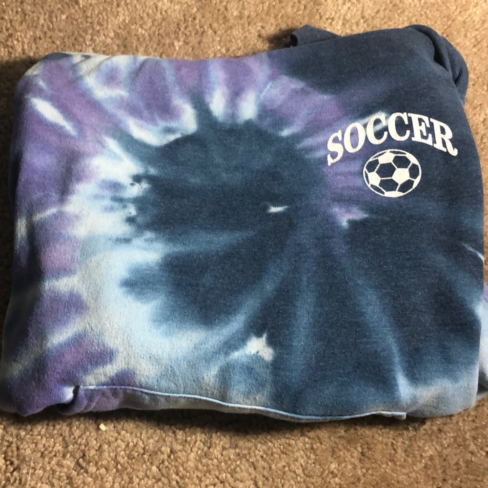 Tie dye soccer sweatshirt